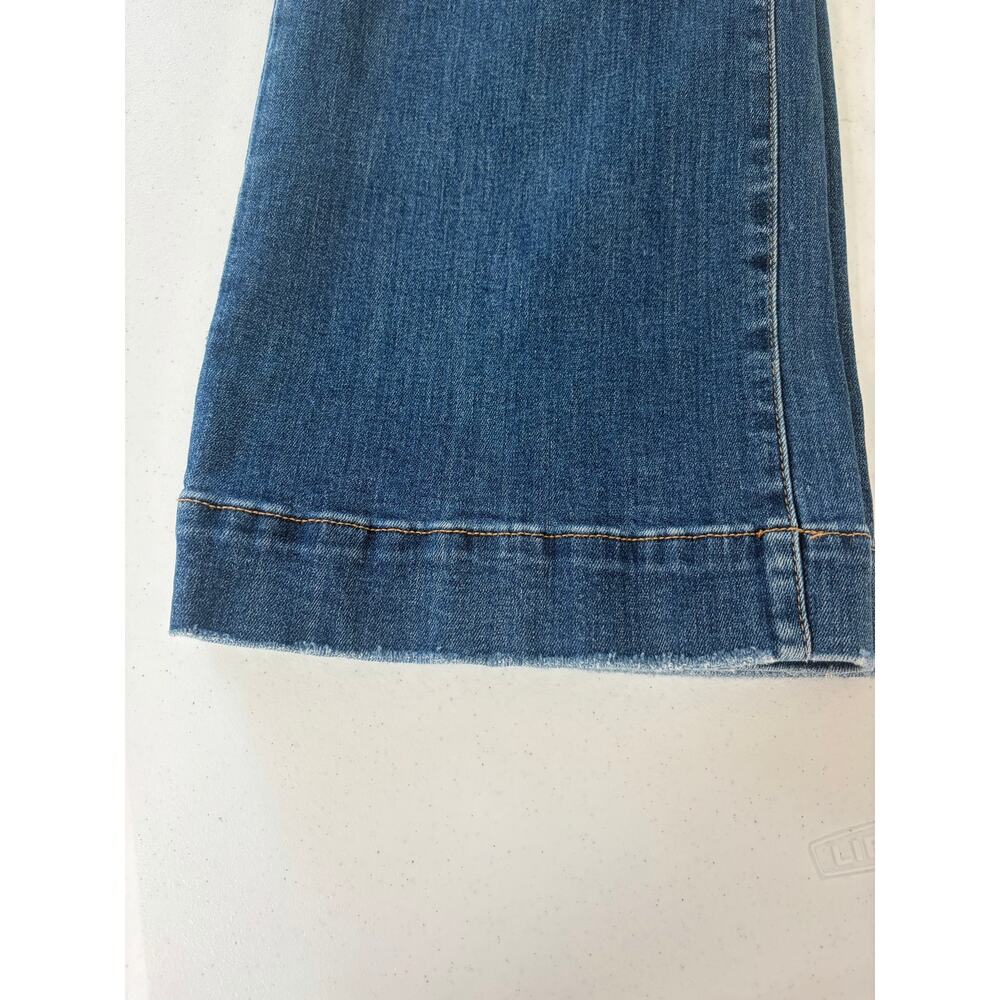 Flying Monkey High Rise Wide Leg Patched Pocket Trouser Jeans Sz 26 Chic Denim - Picture 5 of 11